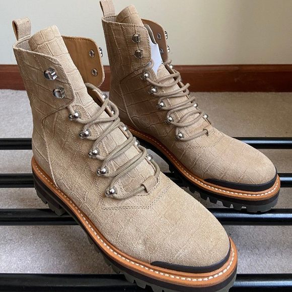 MARC FISHER Women Izzie 2 Leather Combat Hiking Boots - NEW NWOB - Picture 7 of 8